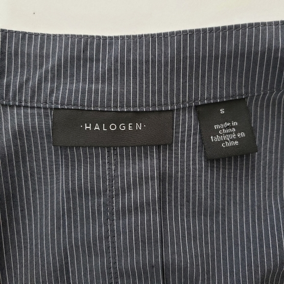 HALOGEN Striped Button Shirt/Tunic - Picture 4 of 5